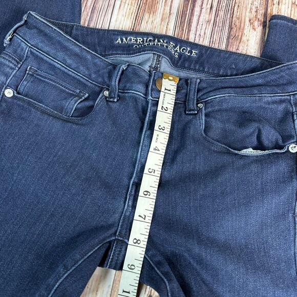 American Eagle SKINNY Womens Size 6 Low Rise Blue Jeans Denim Pants 28x28 - Picture 4 of 10